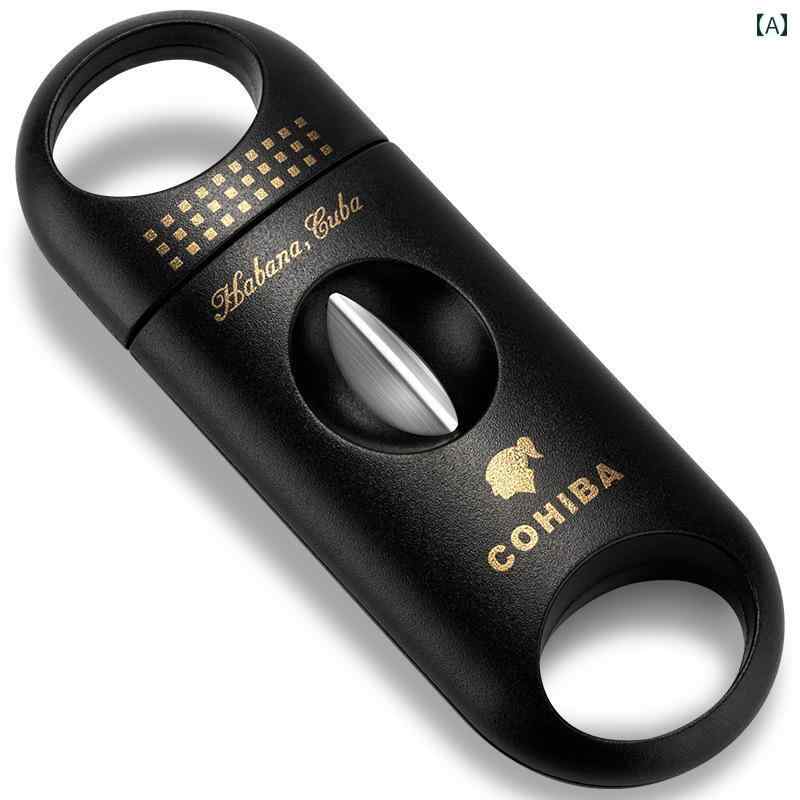 葉巻カッター オレンジ イエロー プラスチック 小型 フラット シガーカッター 軽量 持ち運び 便利 ミニ 葉巻 カット 煙草 喫煙 コンパクト ポータブル ポケットイン スリム 平たい 薄型
