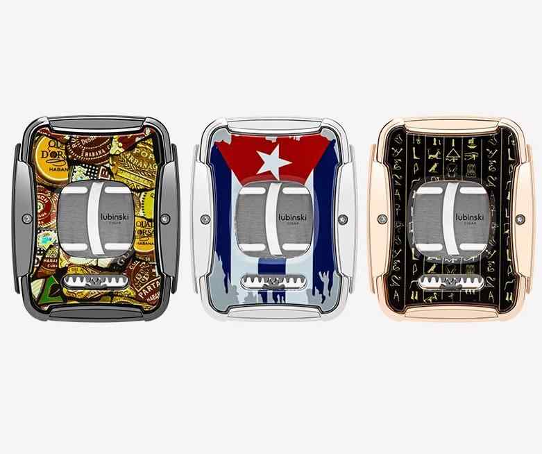 葉巻カッター シガーカッター スクエア 四角い カラー 柄入り 葉巻 カット 器具 大口 ステンレス スチール カジュアル 煙草 喫煙 葉巻 先端 カット 道具 両開き 両刃