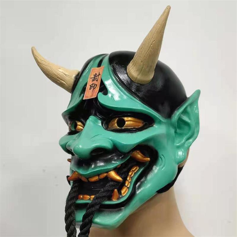 お面 般若 マスク 魔王 百鬼 アート 和風 怪物 デーモン 樹脂 小道具 パフォーマンス ホラー ハロウィン ユニセックス
