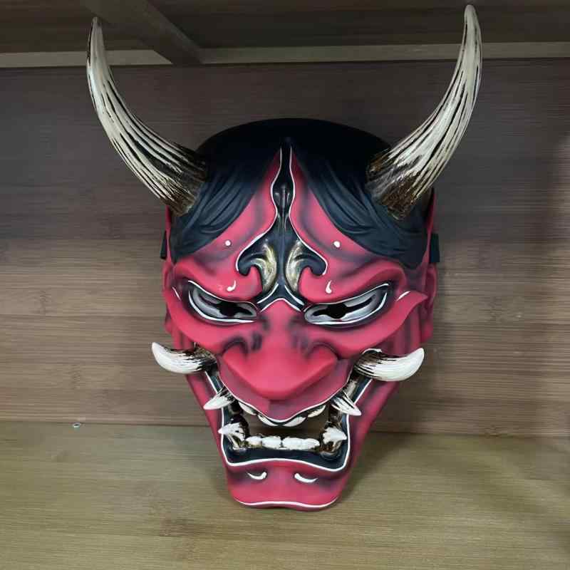 お面 マスク 和風 コスプレ 般若 レジン 装飾品 パフォーマンス 小道具 ユニセックス 樹脂 ハロウィン ユニーク