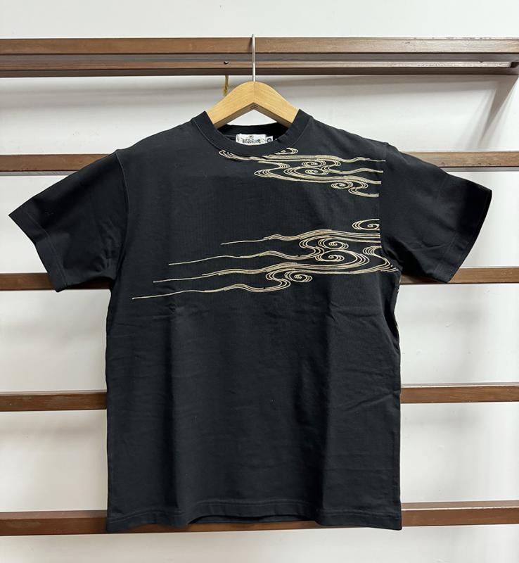 Tシャツ 龍 刺繍 メンズ 綿 半袖 トップス 男性用 カジュアル 普段着 ファッション 和風 夏 個性的 ラウンドネック