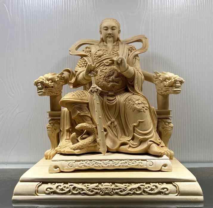 真武天津御姉 飾りつけ 図形 室内装飾 差し上げ物 雑貨 身寄り 木彫り 神像 かざり付ける品 飾りつけ 木製 見せびらかす 執務室 信心 風水 刻みつける
