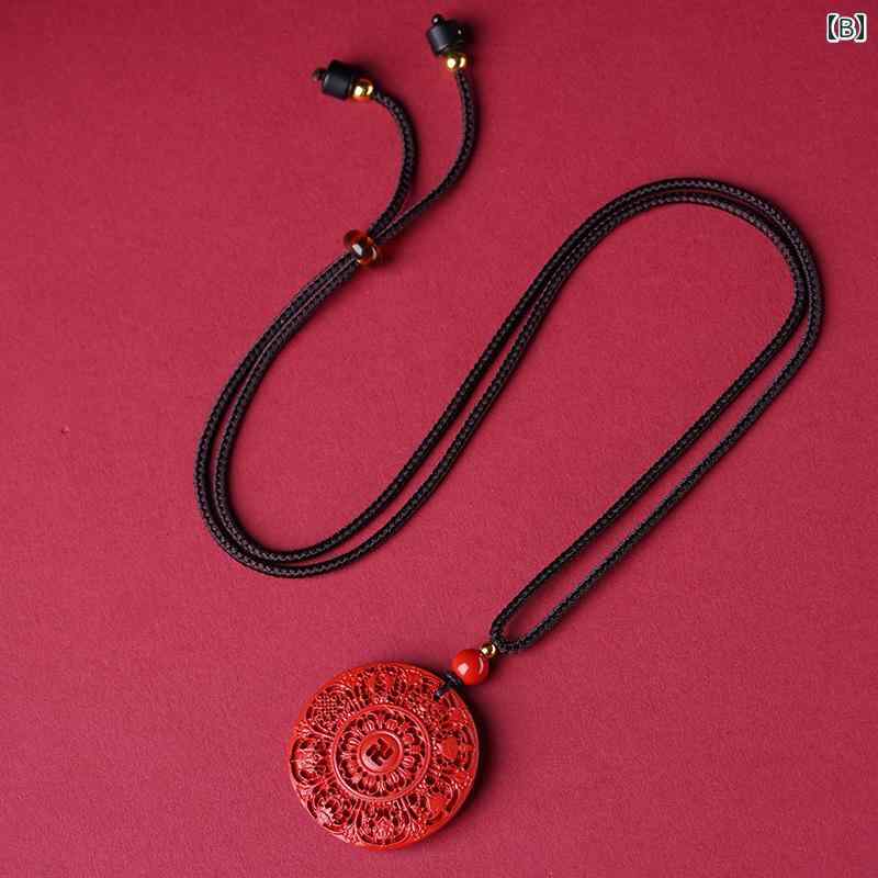 アクセサリーまとめ売り ネックレス・リング・ライター・ブレスレット・万年筆 楽天市場】ネックレス キーホルダー 朱色 辰砂 卍 万字 八宝