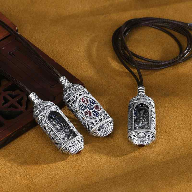 ネックレス ペンダント アクセサリー 999シルバー 銀 十二支 仏像 仏教 エスニック プレゼント ファッション お守り スピリチュアル 幸運 エレガント 風水