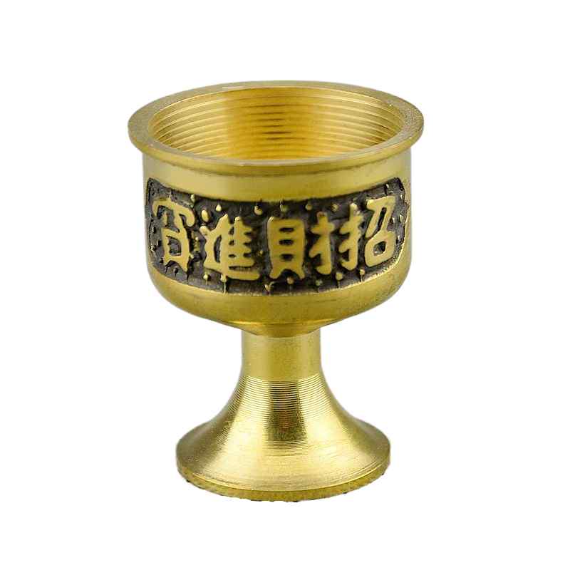 仏前供杯 仏教 お供え 仏壇 真鍮 茶器 武 彩 神 関公 小さい 銅 カップ 聖水 ティーカップ 装飾品 ホーム ゴールド レトロ ヴィンテージライク