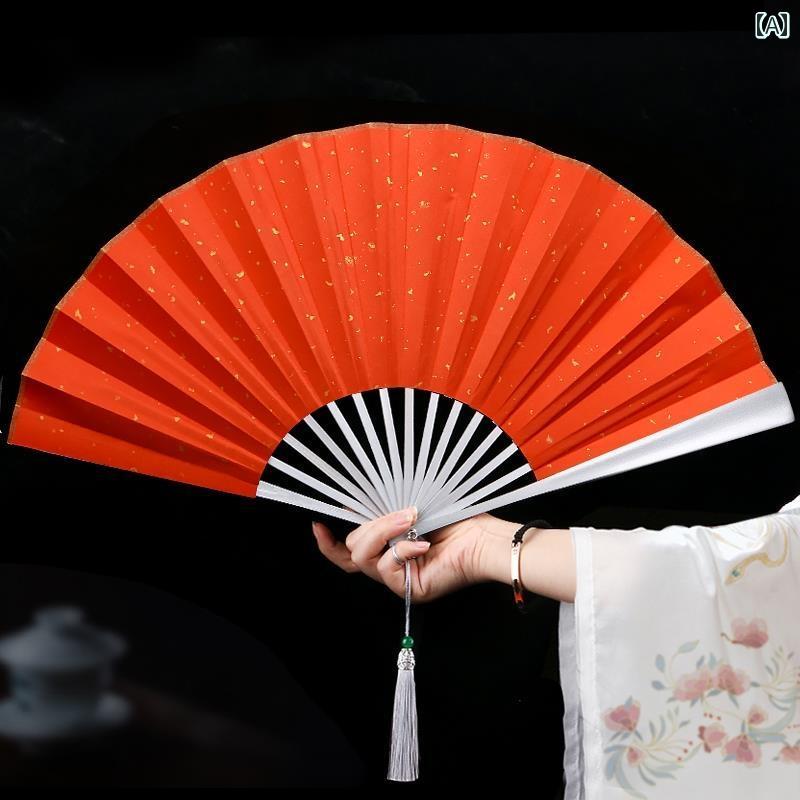 扇子 カンフー 太極拳 扇 伝統的 魅力的 持ち運び おしゃれ レトロ 古風 ノスタルジック 武術 折りたたみ チャイナ風 タッセル