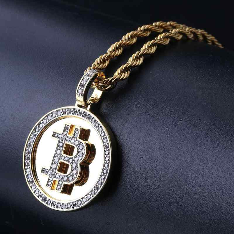 ネックレス コイン ラインストーン ペンダント メンズ アメリカン ファッション アクセサリー ヒップホップ ストリート カジュアル 個性的 ユニセックス