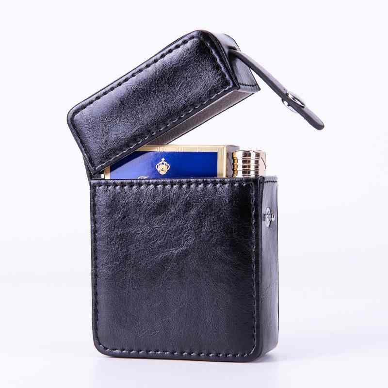 男性用 タバコ ボックス ケース シンプル ポータブル ライターホルター付き 持ち運び コンパクト 大人 エレガント 日常使い スタイリッシュ ミニマル ギフト メンズ