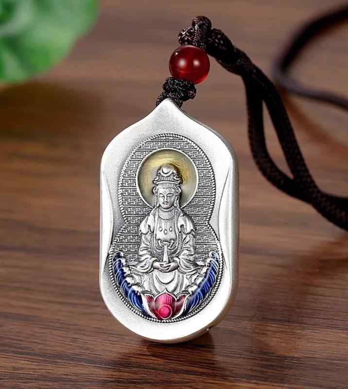 楽天市場】ペンダント 仏教 アクセサリー 999 シルバー 観音 ソリッド