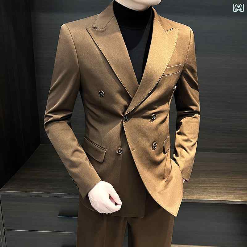 メンズ 成人男性服 上衣 雅びやか 好いたらしいめ 今めかしい 今めかしい オケージョン ダブル 御前上等感 春 セットアップ 背広