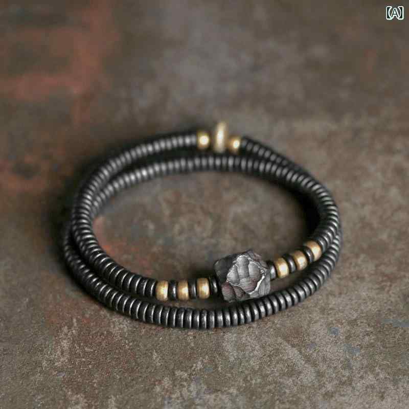 メンズ レディース 黒檀 アクセサリー ブレスレット エスニック ハンドジュエリー レトロ ユニーク 個性的 おしゃれ カジュアル エレガント ハンドメイド ペア ギフト