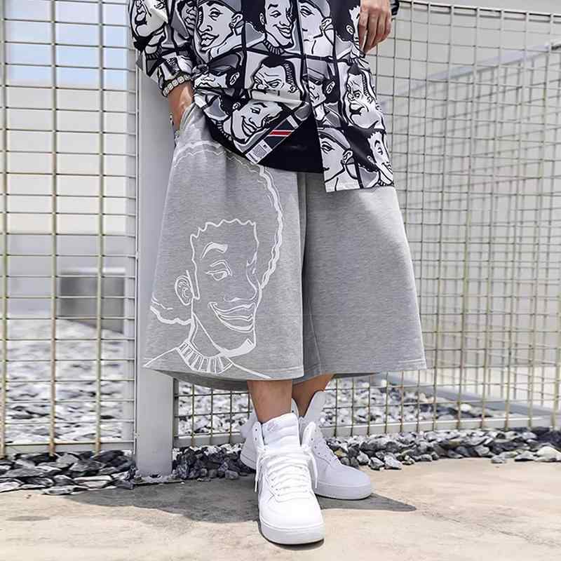 バギーショーツ メンズ ハーフパンツ プリント ストリート ヒップホップ ファッション マルチカラー カジュアル おしゃれ 男女兼用 ユニーク 個性的 大きめ スポーティー デイリー 夏
