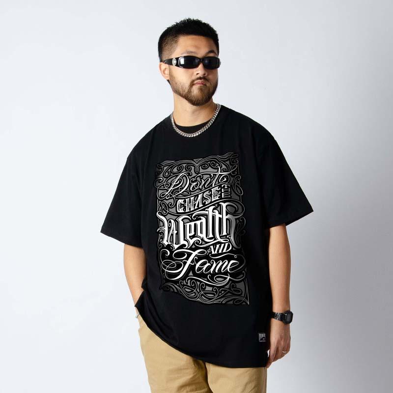 メンズ Tシャツ 半袖 ウエストコースト チカーノ ヤンチャ ストリート ヒップホップ グラフィティ アメリカン ダンス プリント トップス ゆったり