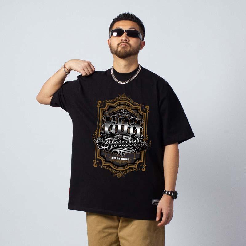 メンズ Tシャツ 半袖 ストリート ダンス トップス 大きい オーバーサイズ 欧米 ヒップホップ ヤンチャ ギャング
