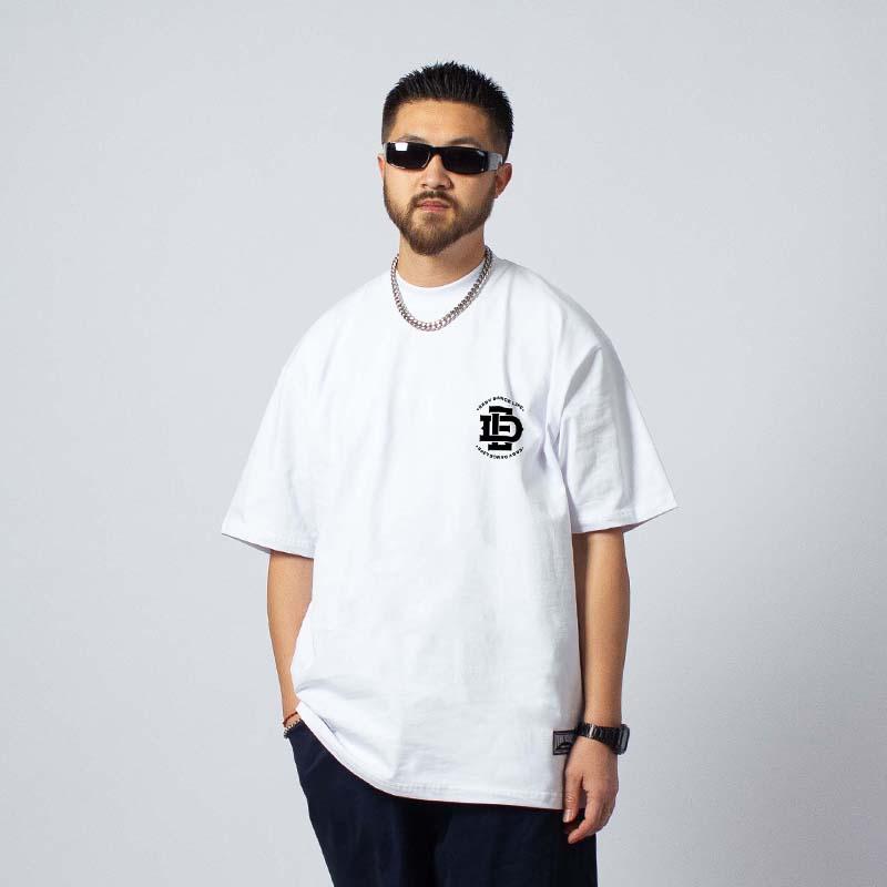 メンズ Ｔシャツ 半袖 カラー トップス ストリート ダンス ヒップホップ カジュアル ロゴＴ ゆったり バックプリント