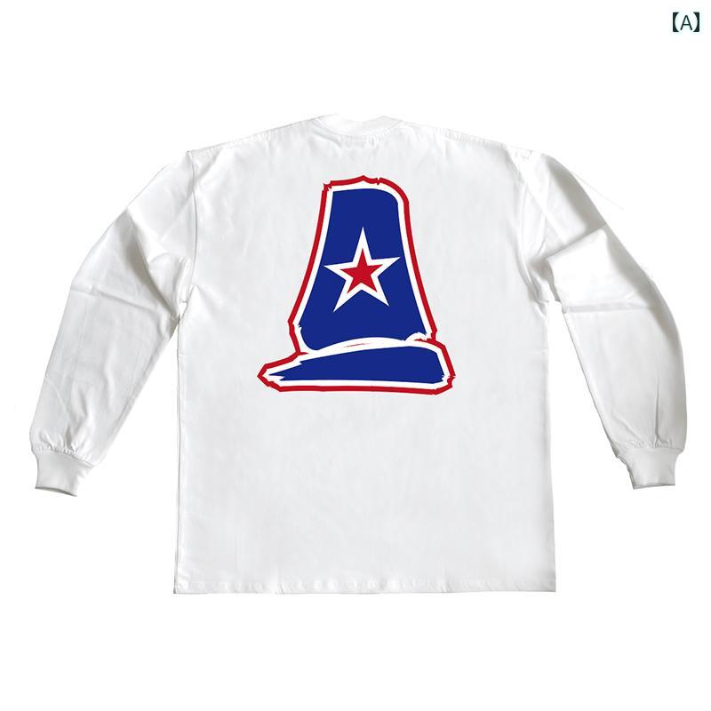 Tシャツ 長袖 アメリカン ストリート メンズ トレンド ロンティー オーバーサイズ ファッション ユニセックス トップス カジュアル デイリーユース