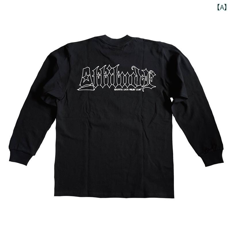 Tシャツ アメカジ ロンティー メンズライク オーバーサイズ トレンド ファッション ユニセックス 秋 シンプル 普段着 ペアルック カップル