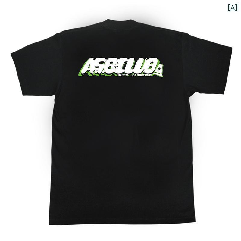 Tシャツ トップス メンズ ストリート ファッション レディース ペアルック 夏 半袖 ユニセックス スケートボード レジャー ダンサー