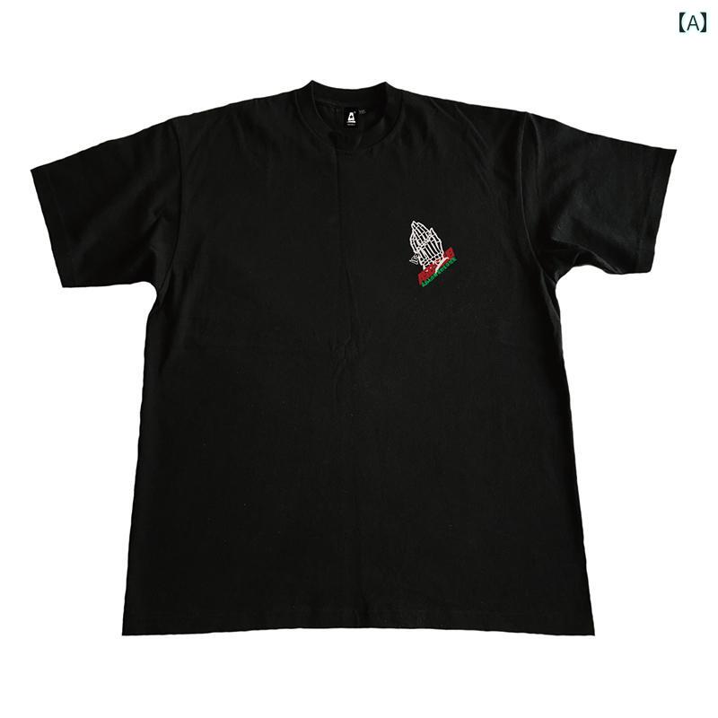 Tシャツ ストリート メンズ ファッション シンプル デザイン ラウンドネック ユニセックス カジュアル 半袖 ホラー