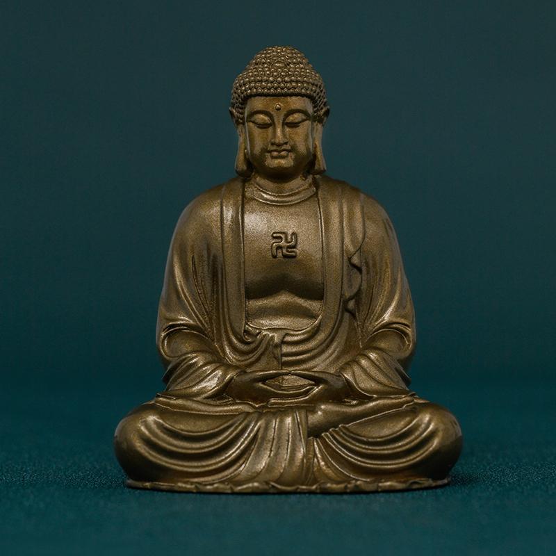 置物 大仏 奈良 西洋 三聖仏像 仏教 お守り 阿弥陀仏像 真鍮 座像 コンパクト ポータブル 出生 仏家 装飾|Hanbok Home