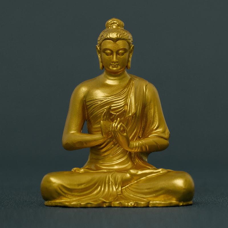 置物 レトロ 仏教 三宝 大仏 修行 仏像 釈迦 聖者 装飾品 如来 仏 釈迦 聖者 座像 携帯用 お守り ゴールド|Hanbok Home