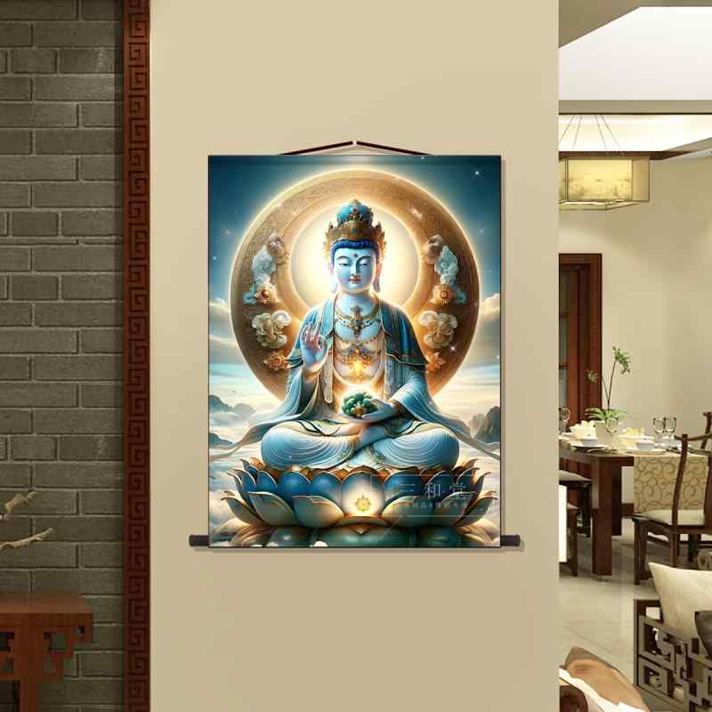 楽天市場】掛け軸 絵画 仏教 大仏 仏陀 仏像 菩薩 蓮華 肖像画 レトロ