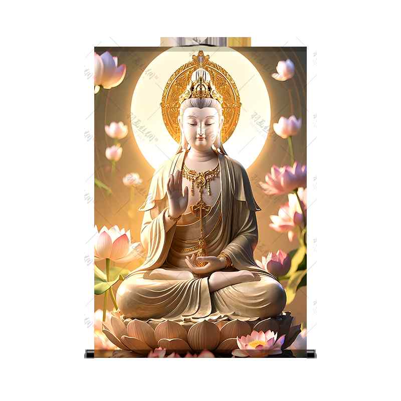 楽天市場】掛け軸 佛様 アート 鯉 観音 肖像画 茶室 中国 禅 家庭 仏教