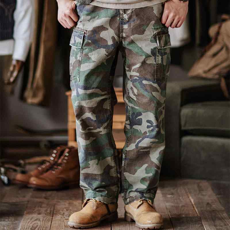カーゴパンツ 和風 レトロ ミリタリー表現スタイル ウォッシュ 変装柄 今めかしい 分かりやすい 綿織物原材料 甚だしい 冷やりとした かっこいい マルチ衣嚢 心地好い 秋冬 ズボン下 メンズ