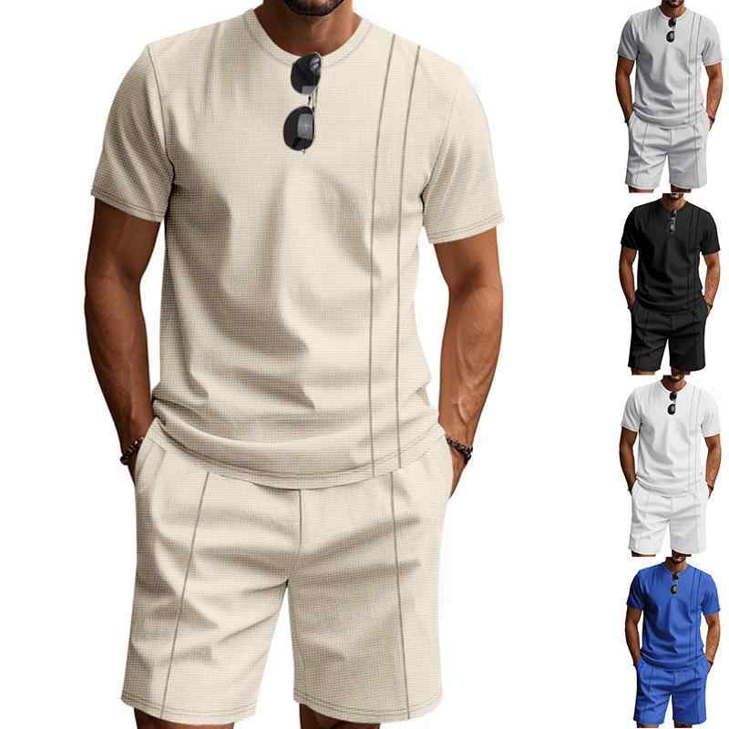 メンズ ファッション Tシャツ トップス 半袖 ショートパンツ セットアップ ウエストゴム ラウンドネック シンプル デザイン カジュアル リラックス ルームウェア 休日 スポーツ アウトドア