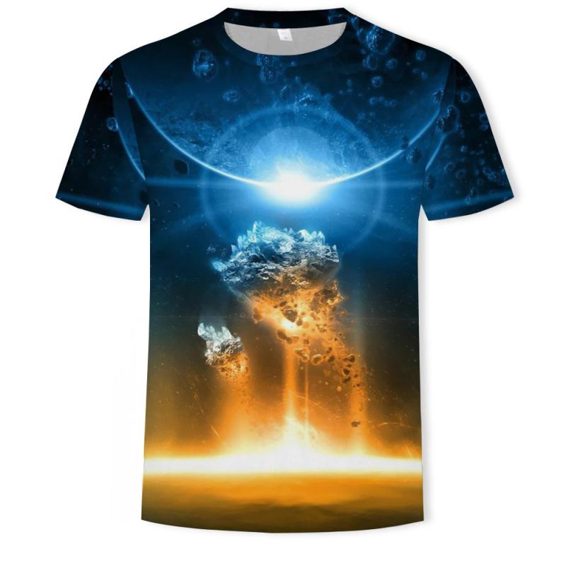 Tシャツ 夏 欧米 宇宙モチーフ 惑星 星空 3D デジタルプリント メンズ グラフィックデザイン 男女兼用 ユニセックス 選べるデザイン 宇宙飛行士