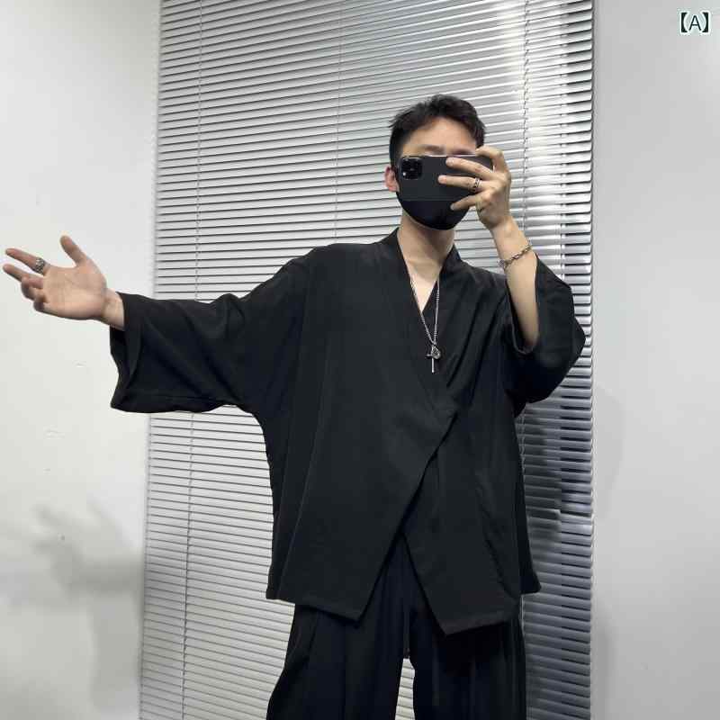 春夏 流行り物 トップス 分かりやすい レトロ 襟なし 道教 衣装 ジレー メンズ レディース 上衣
