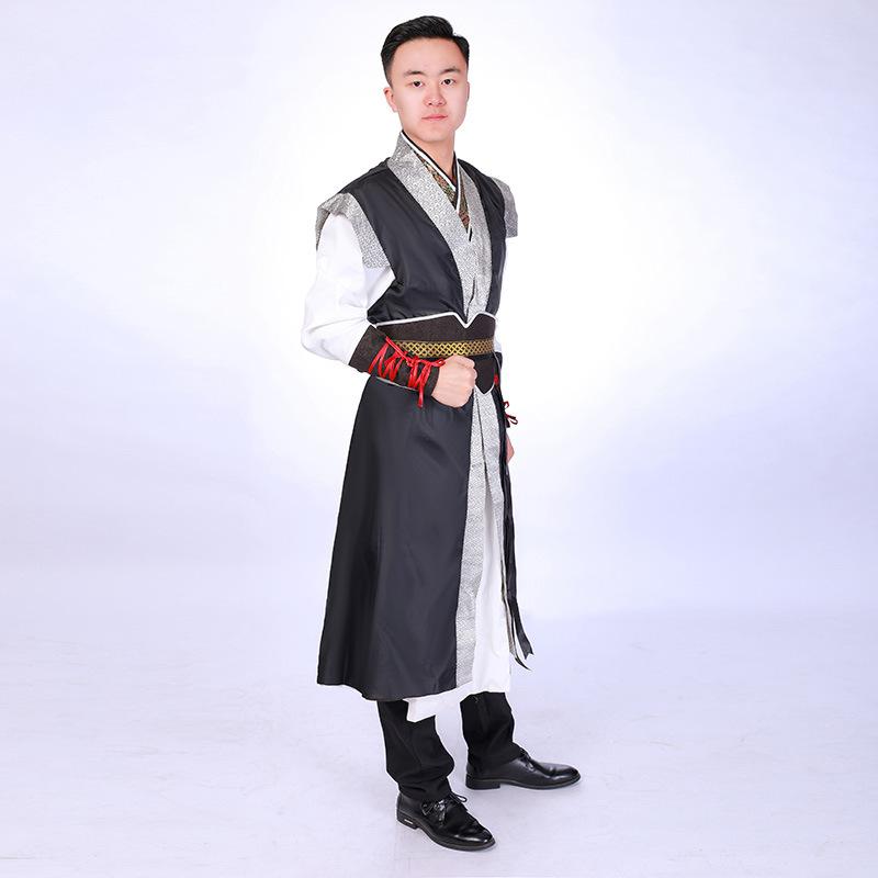 漢服 メンズ 男性用 三国志 趙雲 将軍服 武将 武道家 時代劇衣装 舞台 映画 ドラマ 撮影 イベント コスプレ 仮装 古風衣装