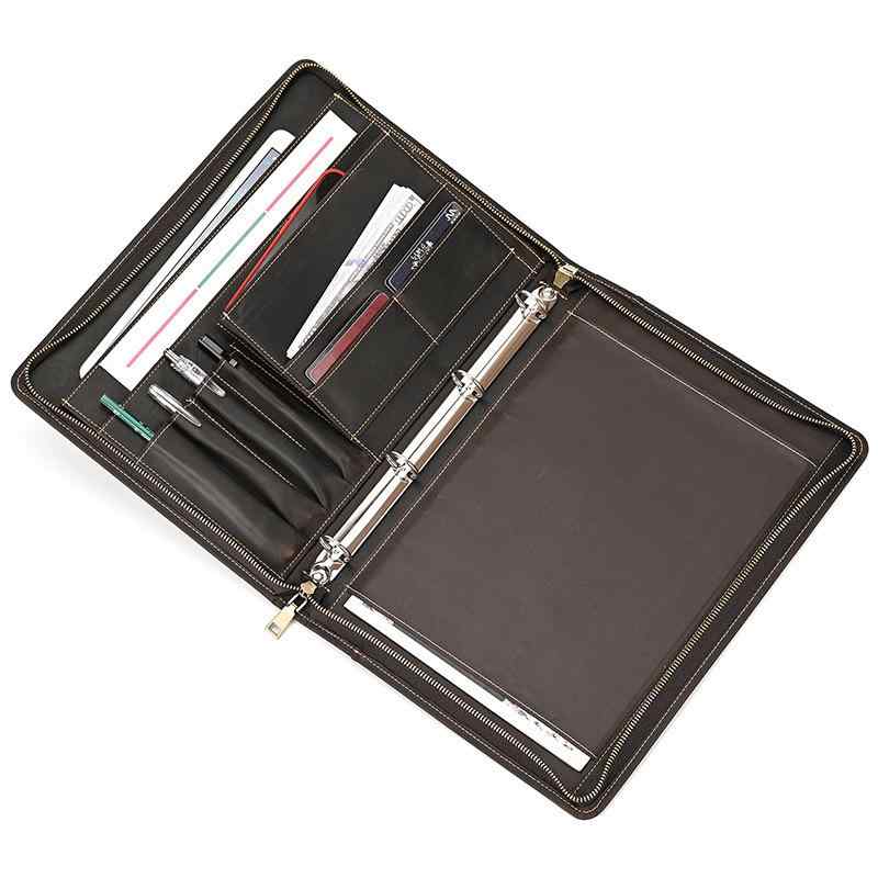 クラッチバッグ メンズ 男性用 セカンドバッグ レトロ 本革 牛革 ドキュメントケース 書類鞄 iPad保護ケース ペンホルダー付き クレイジーホースレザー ビジネス 通勤 出張 ダークブラウン