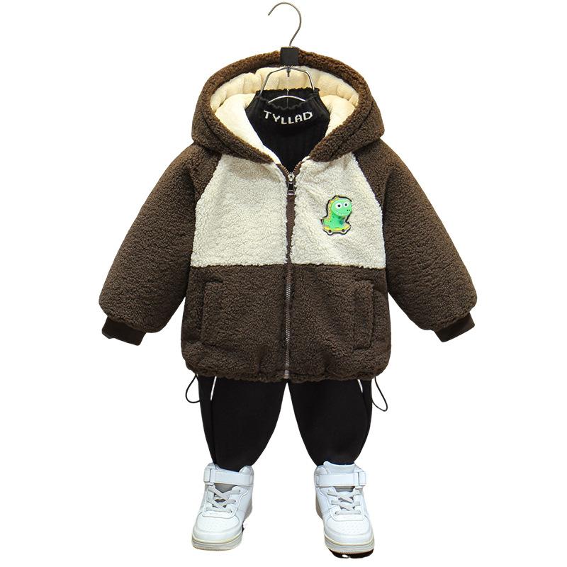 アウター ベビー 男の子 裏起毛 中綿ジャケット 秋冬 子供服 フード付き 長袖 ジップアップ キャラクター おしゃれ 厚手 韓国風 ミドル丈 ポリエステル