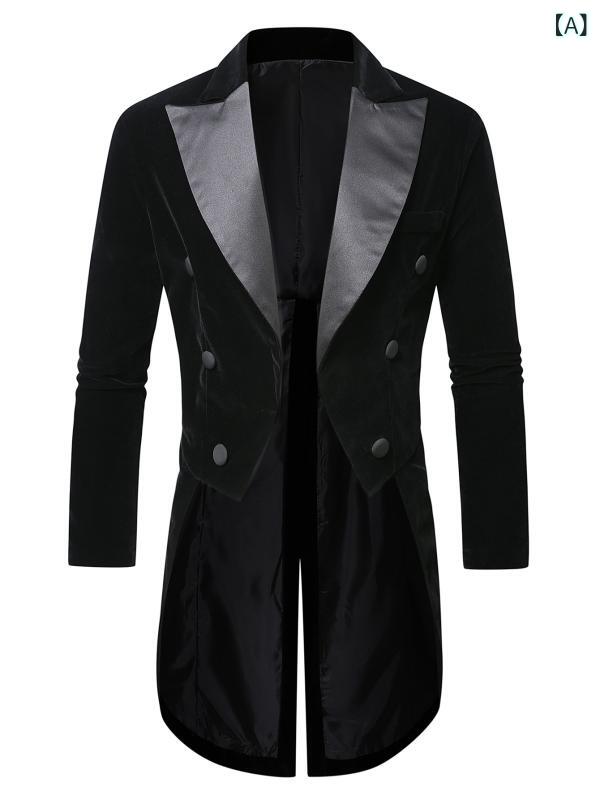 タキシード メンズ ブラック ベルベット ポリエステル エレガント スリムフィット ダブルブレスト タキシード 礼服 結婚式 披露宴 宴会 パーティー 舞台 フォーマルウェア アウター