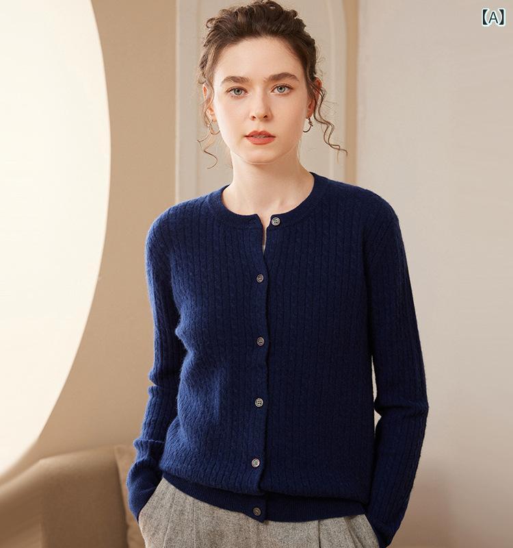 ジレー レディース 労働者の一団素っ首 丸首 秋冬 肉厚 あったか 保温 カシミール 無地 分かりやすい 窈窕たる 着回し 編み物 トップス 羽織り 普段使い走り 執務室