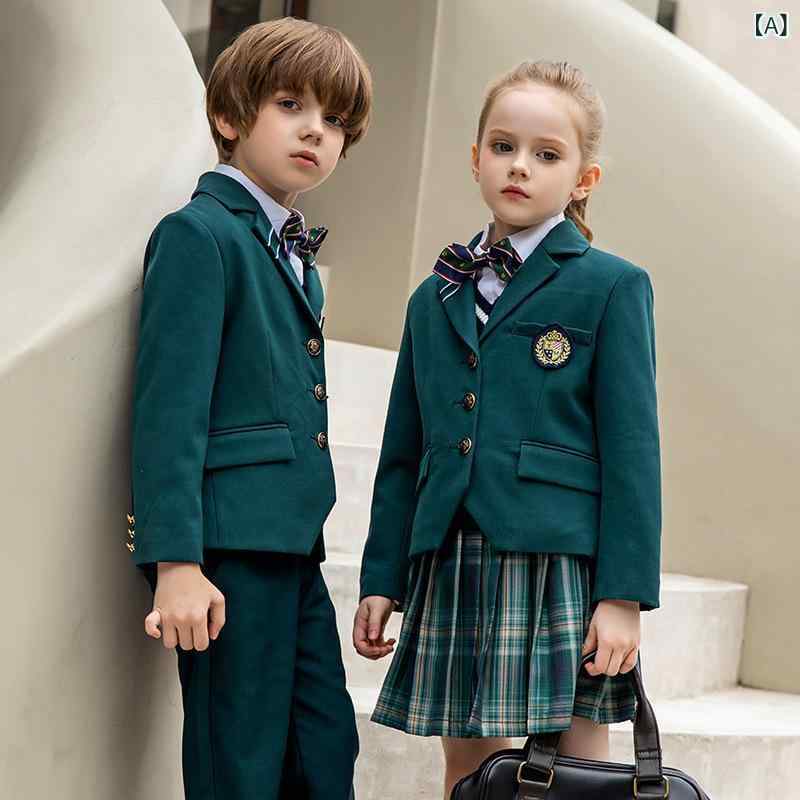 キッズ スーツ 男女兼用 子供 ジャケット ベスト パンツ スリーピース 3点セット ブリティッシュ スクールスタイル 幼稚園 小学校 入学式 卒業式 発表会 フォーマル 綿 コットン 6,243円