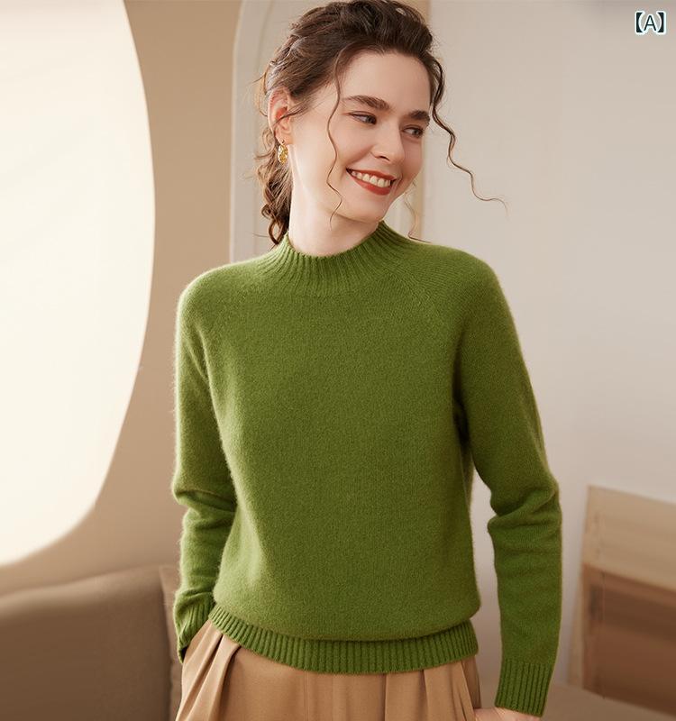 ニット レディース 厚手 カシミヤ ハイネック ボトルネック トップス ゆったり オーバーサイズ ラグランスリーブ ドロップショルダー 秋冬 カジュアル 上質