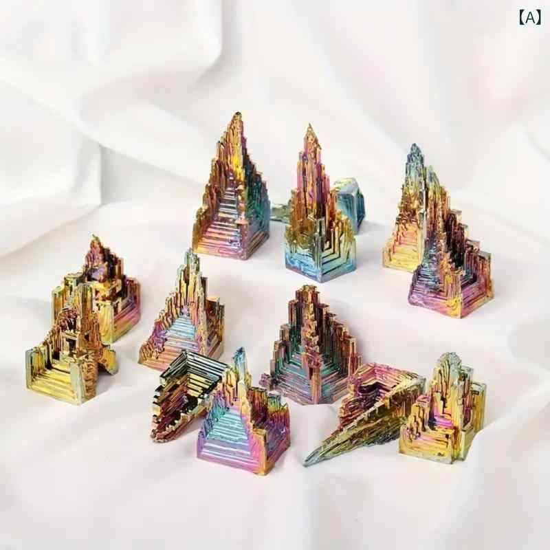砿物代表例 生まれながらbi原石 結晶 七色 虹霓色つや 多色 奇奇怪怪的 メタリック 奇石 飾り付け オブジェ 寄せあわせ 室内装飾かざり付ける