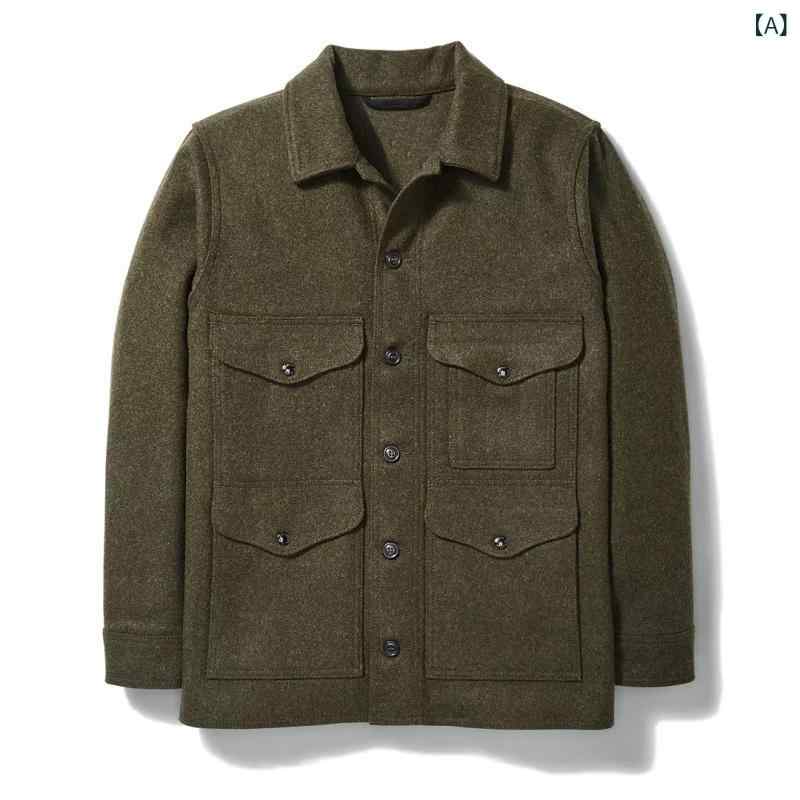 コート メンズ 紳士服 アウター 欧米風 英国風 ダブルフェイス ウール ミドル丈 長袖 シングルブレスト ポリエステル 秋冬 防寒 上品 高級感 ビジネス カジュアル グリーン グレー