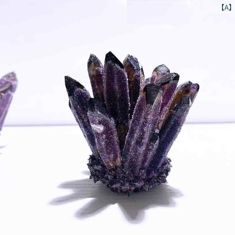 置物 アメジスト クラスター 紫水晶 天然石 パワーストーン インテリア オブジェ デスク 書斎 リビング 玄関 開運 ヒーリング ストーン 浄化 パープル 飾り 原石 鉱物