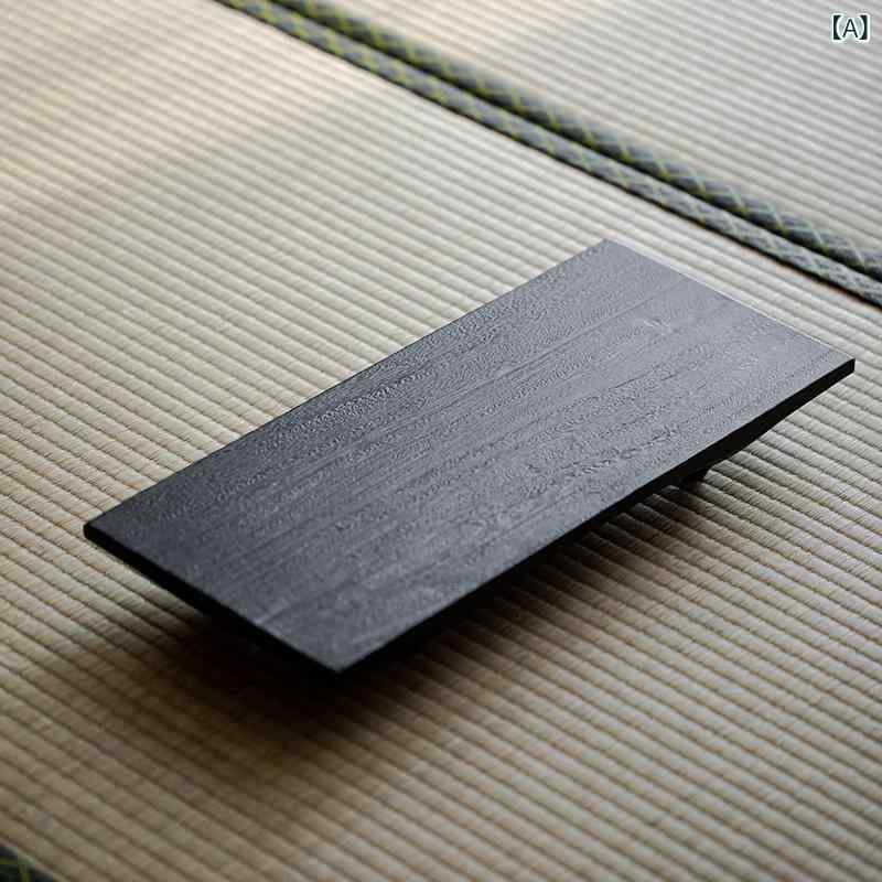 茶盤 炭焼き ウォールナット 無垢材 クルミ材 乾式茶盤 ティーポットスタンド 壺承 和風 侘寂風 シンプル ミニ コンパクト ミニティーセット用 おもてなし 来客用｜Hanbok Home 7,520円