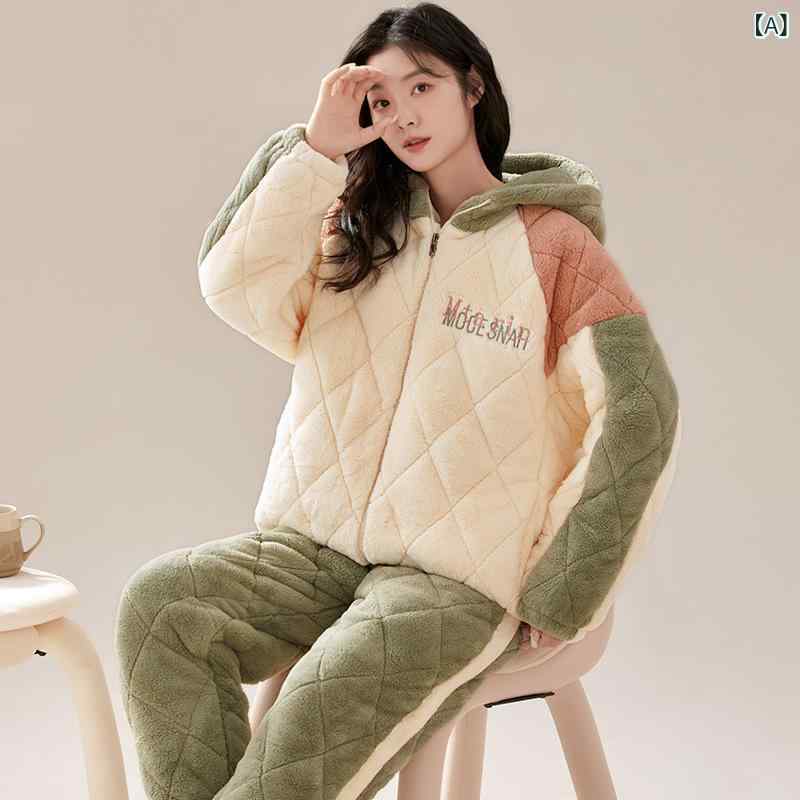 ルームウェア レディース 男性用 カップル ペア 厚手 貴妃フリース 中綿入り 裏起毛 ジップアップ 前開き 防寒 暖かい 秋冬 部屋着 ワンマイルウェア