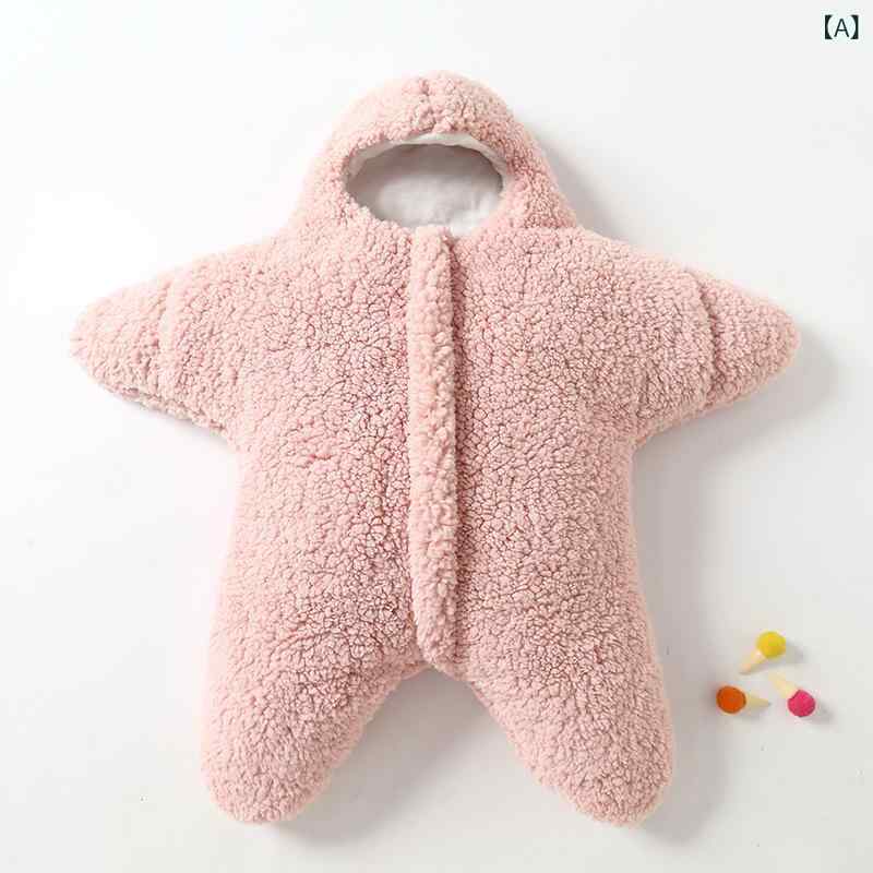 スリーパー ベビー 寝袋 キッズ 子供用 新生児 秋冬 中綿入り 保温 あったか 厚手 足つき 分離型 寝冷え防止 ずり落ち防止 星柄 シープボア 綿 コットン