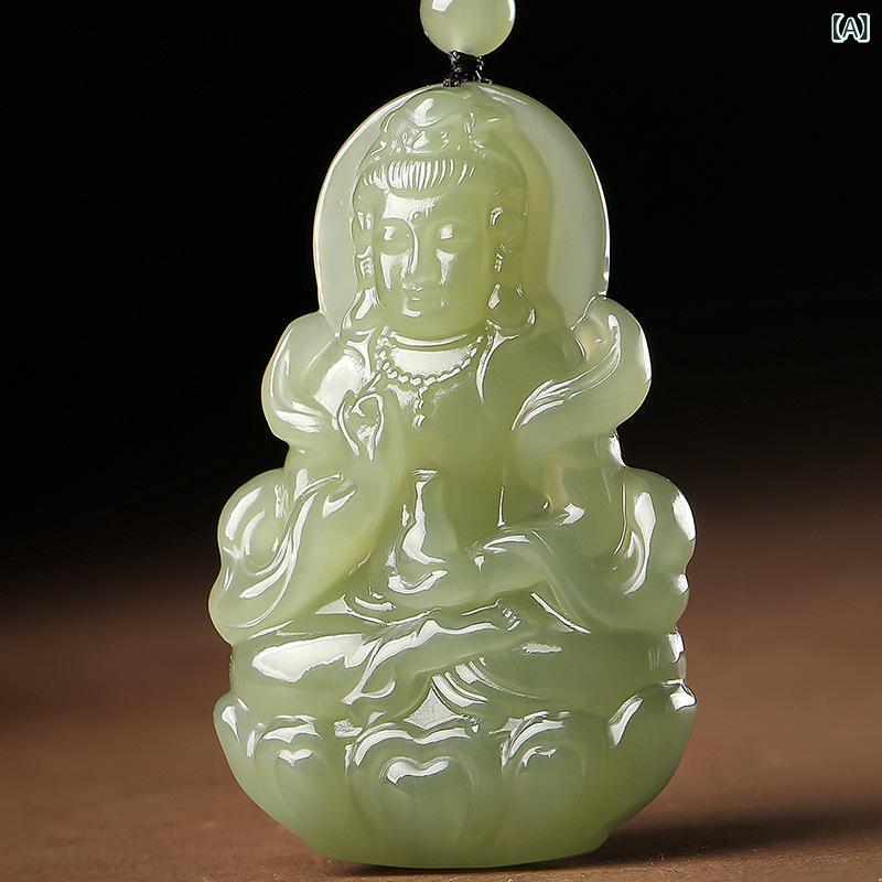 シャンデリヤ 成人男性用 和田玉 観音菩薩 御防御すること 仏像 両面刻みつける 座蓮観音 天然石 力強さ石ころ 縁起物 御前上等感 開運 差し上げ物 差し上げ物 差し上げ物 中華風 流行り物