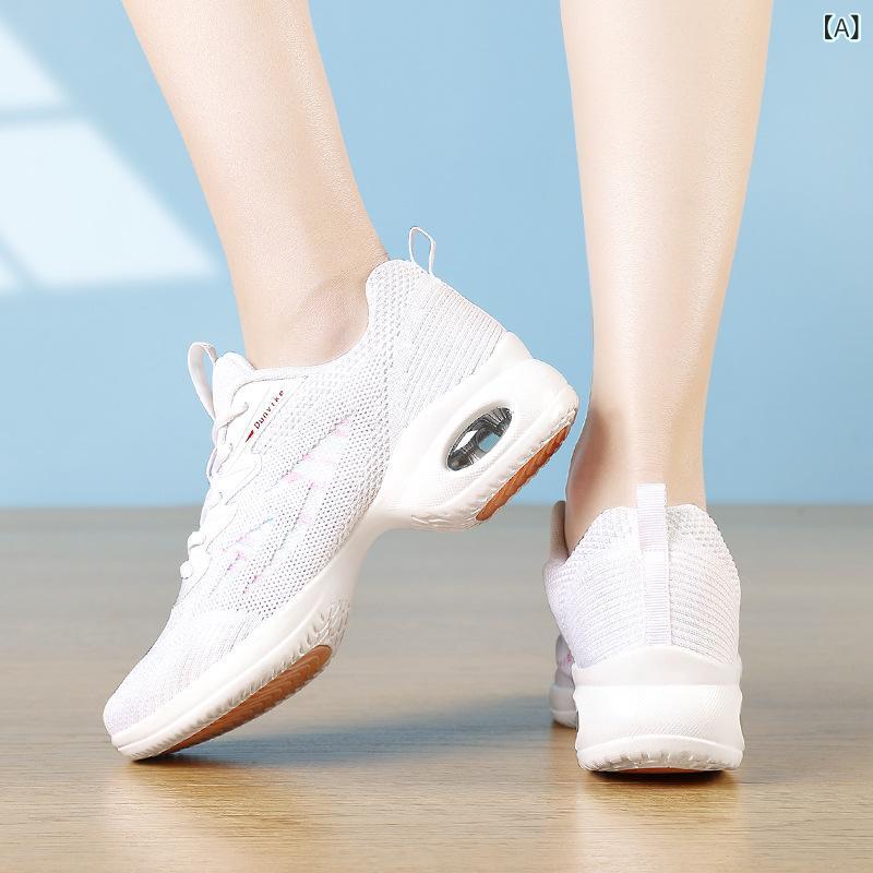 ダンスシューズ レディース 大人用 女性用 モダン 広場用 ソフトソール 柔らかな履き心地 メッシュ素材 通気性 軽量 ラバーソール おしゃれ 快適