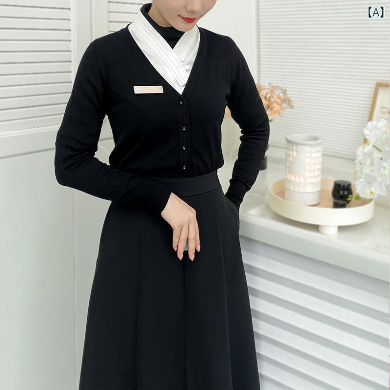 ユニフォーム レディース 美容師 エステティシャン 制服 細工物御召しもの エステ赤ちょうちん ひと肌世話をする 美容院 事務服 御前上等感 今めかしい 伸縮性 伸ばすこと原料品 秋冬