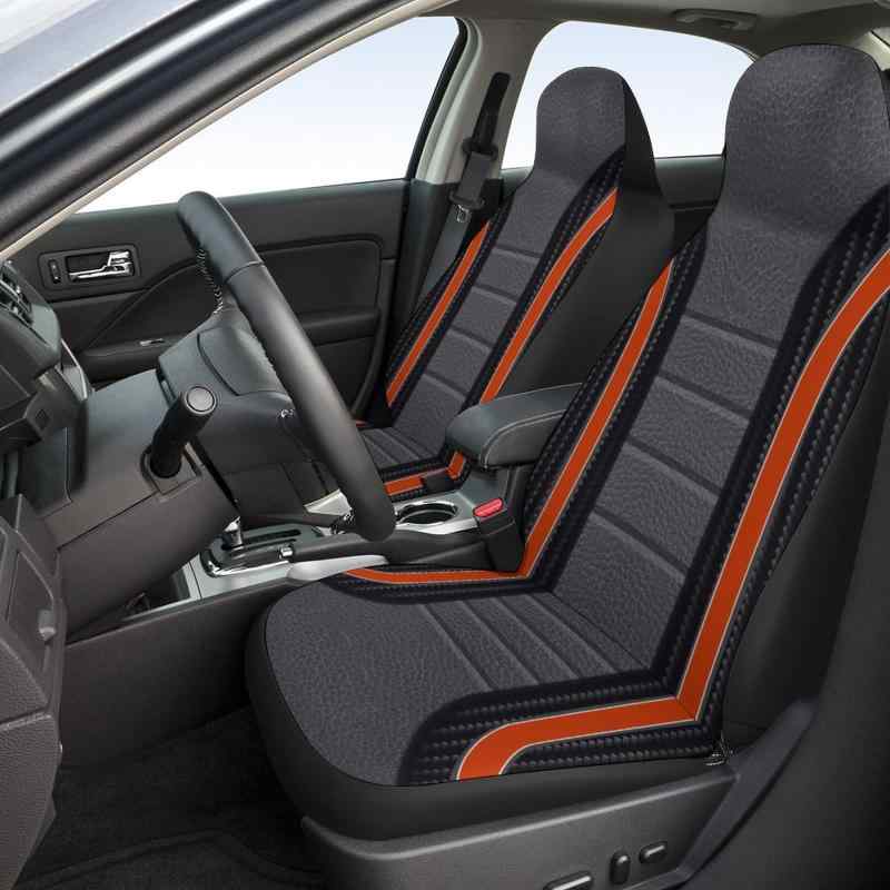 シートカバー 自動車用 汎用 運転席 シングルシート 1人掛け プリント柄 布製 ファブリック おしゃれ 車内インテリア カー用品