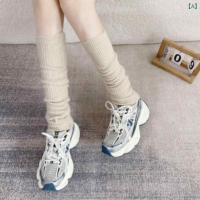 レッグウォーマー レディース 女性用 カシミヤ リブニット ロング丈 ニーハイ ルーズソックス風 保温 防寒 くしゅくしゅ あったか 足首カバー 秋冬
