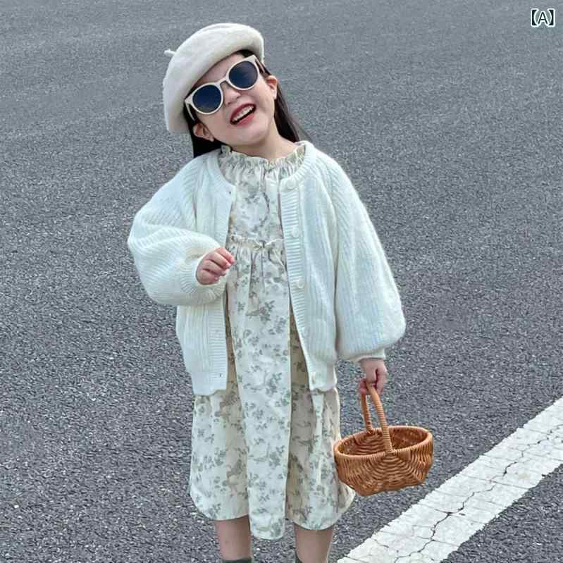 ニットカーディガン 女の子 韓国スタイル 春秋 モヘア 白 柔らかな肌触り もちもち ゆったり ルーズフィット 万能 着回し おしゃれ トレンド 普段使い お出かけ 羽織り